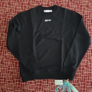 Off-White Logo Printed Black Sweatshirt